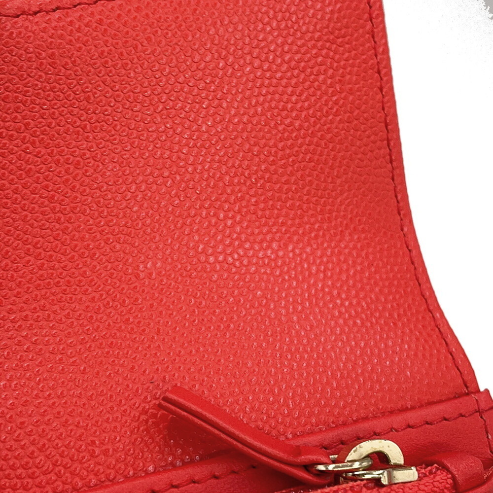 CHANEL Red Caviar Leather Logo Wallet - Picture 10 of 16